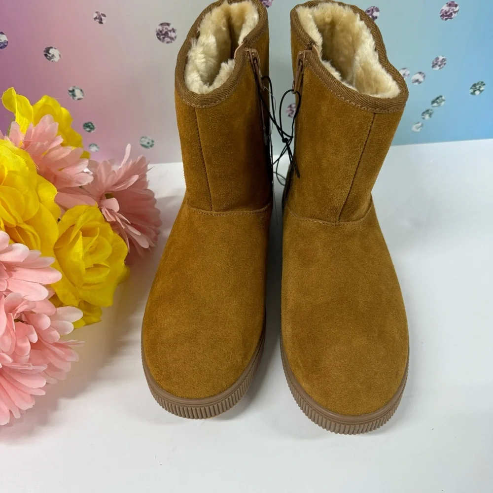 🍁SUEDE SHEARLING STYLE GIRLS BOOTS